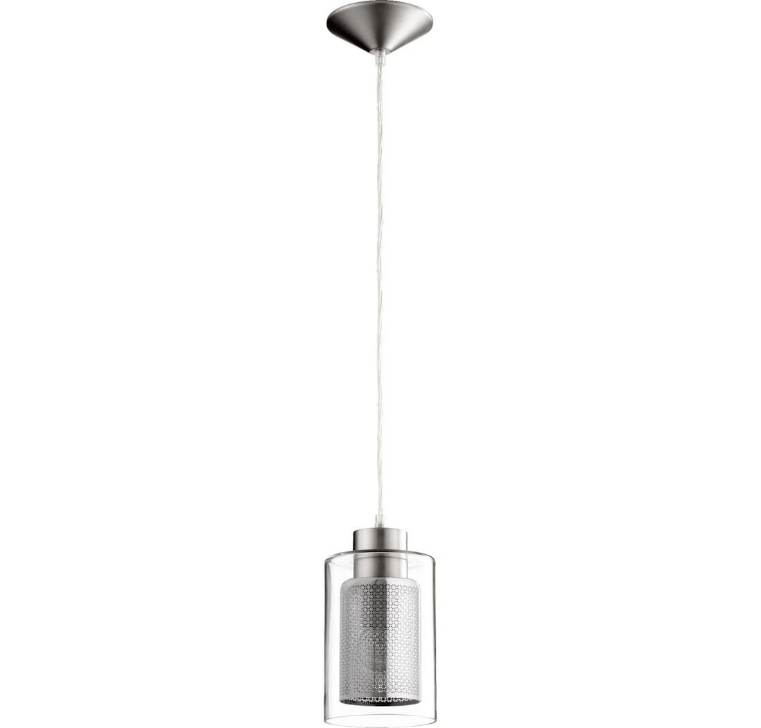 Quorum Transitional 5" Pendant Light in Satin Nickel