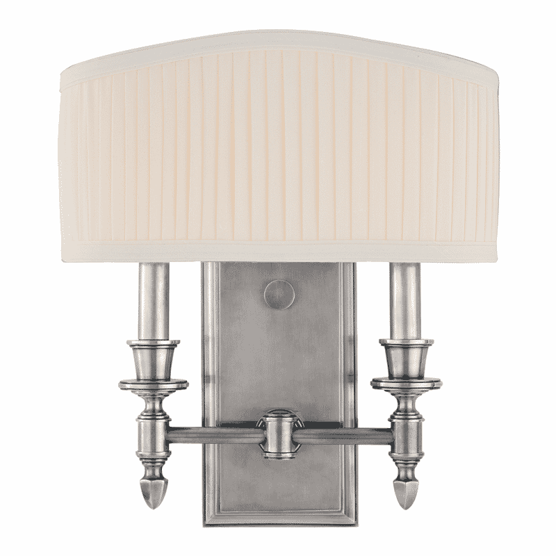 Hudson Valley Bridgehampton 2-Light 14" Wall Sconce in Polished Nickel