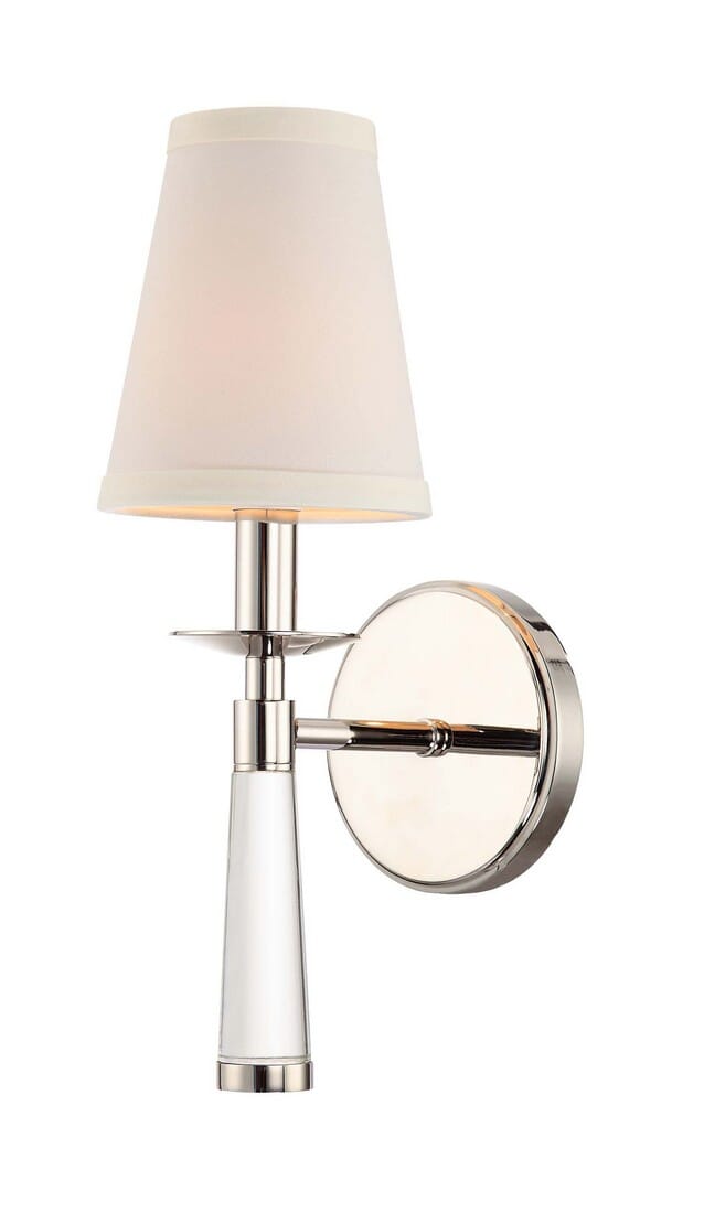 Crystorama Baxter 15" Wall Sconce in Polished Nickel