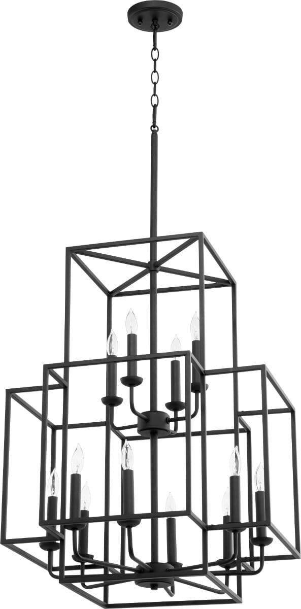 Quorum Torres 12-Light 22" Foyer Light in Noir