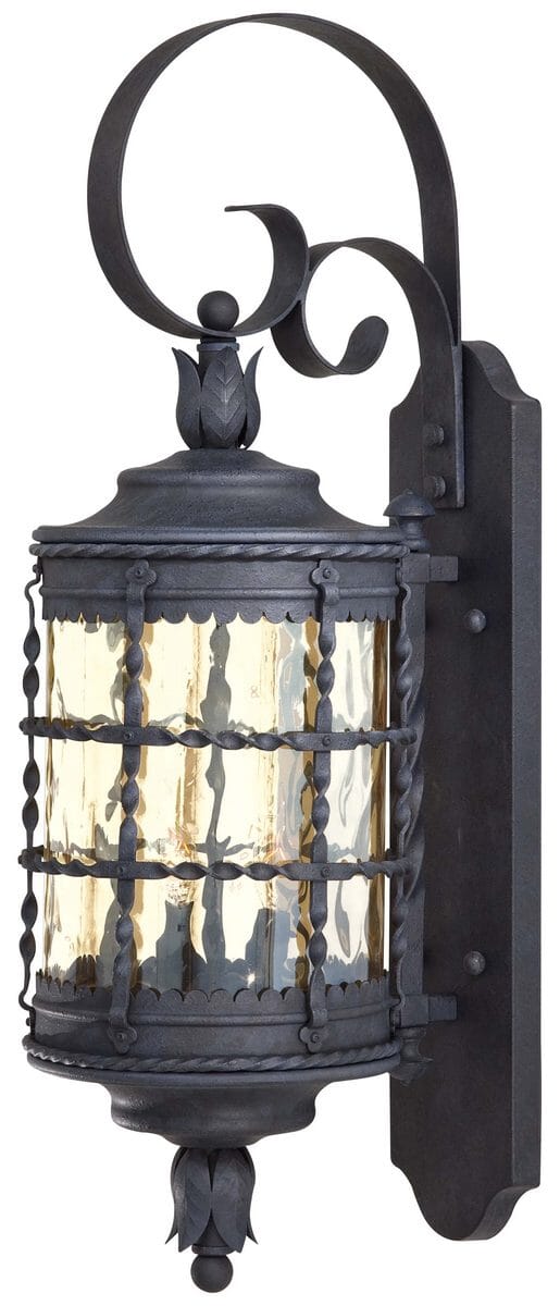 The Great Outdoors Mallorca 2-Light 28" Outdoor Wall Light in Spanish Iron