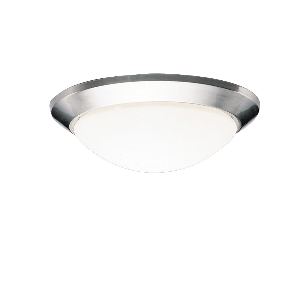 Kichler Ceiling Space 1-Light 14" Flush Mount in Brushed Nickel