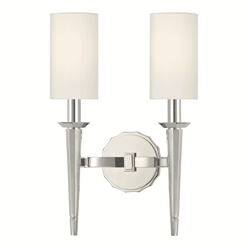 Hudson Valley Tioga 2-Light 17" Wall Sconce in Polished Nickel