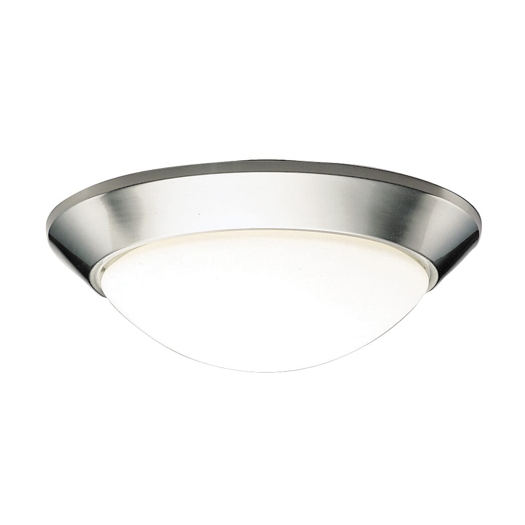 Kichler Ceiling Space 2-Light 16.5" Flush Mount in Brushed Nickel