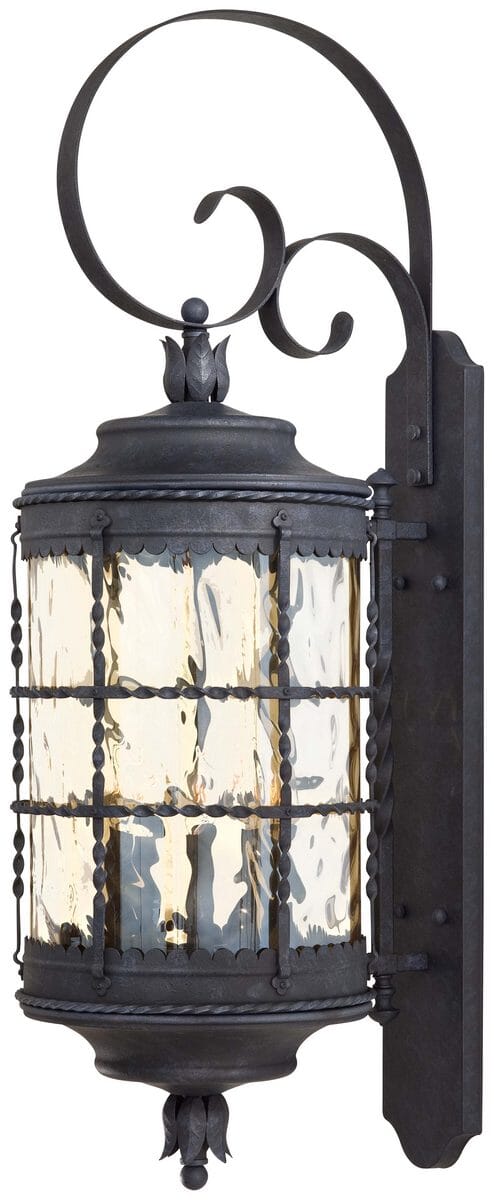 The Great Outdoors Mallorca 5-Light 41" Outdoor Wall Light in Spanish Iron