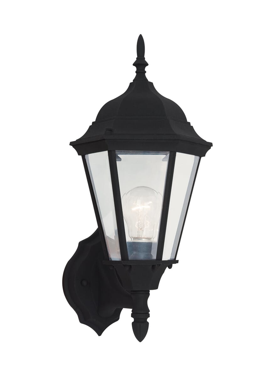 Sea Gull Bakersville 17" Outdoor Wall Light in Black