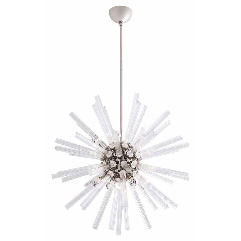 Arteriors Hanley 30" 8-Light Chandelier in Clear/Polished Nickel