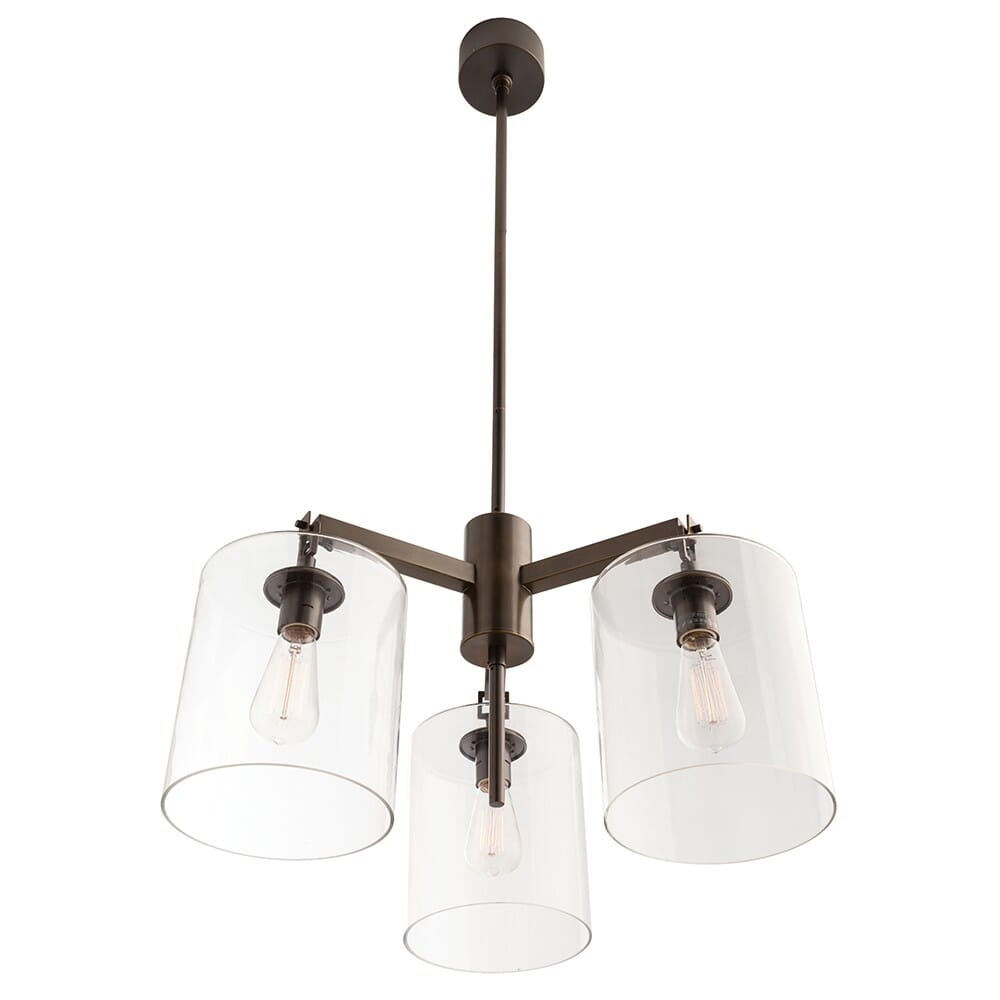 Arteriors Parrish 23" 3-Light Chandelier in Antique Bronze