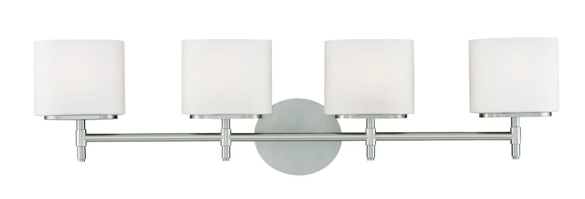 Hudson Valley Trinity 4-Light 31" Bathroom Vanity Light in Satin Nickel