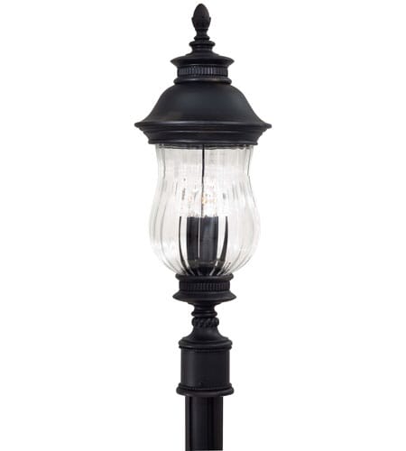 The Great Outdoors Newport 3-Light 28" Outdoor Post Light in Heritage