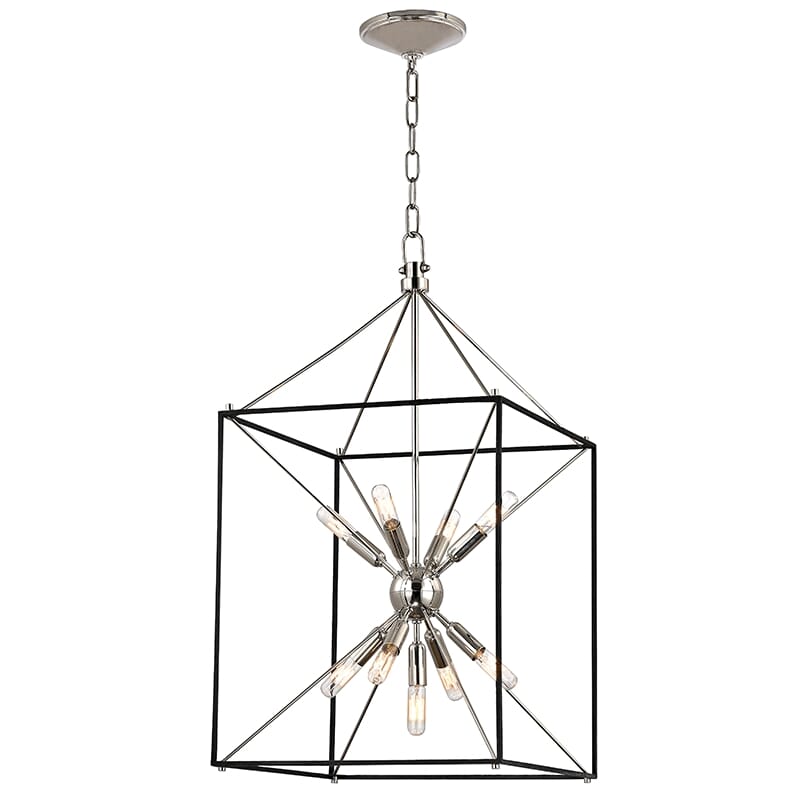 Hudson Valley Glendale 9-Light 30" Pendant Light in Polished Nickel