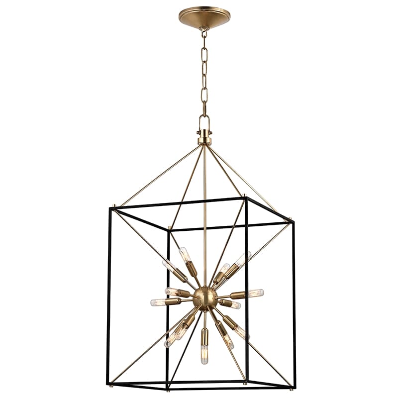 Hudson Valley Glendale 13-Light Chandelier in Aged Brass