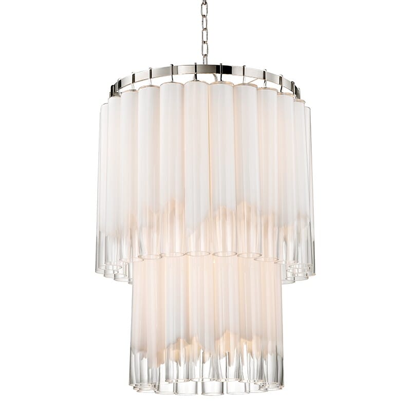 Hudson Valley Tyrell 9-Light 36" Pendant Light in Polished Nickel