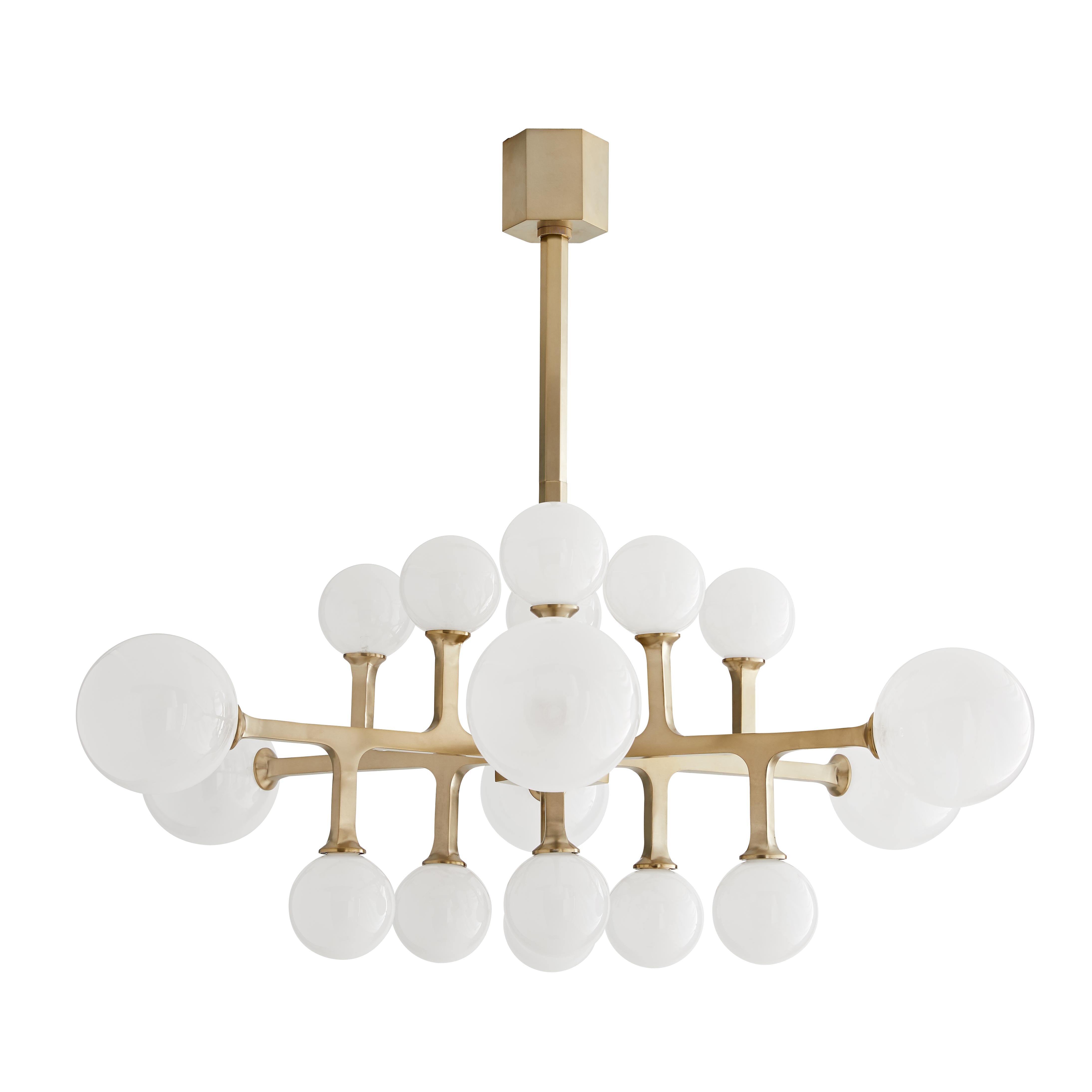 Arteriors Tricia 18-Light Chandelier in Pale Brass