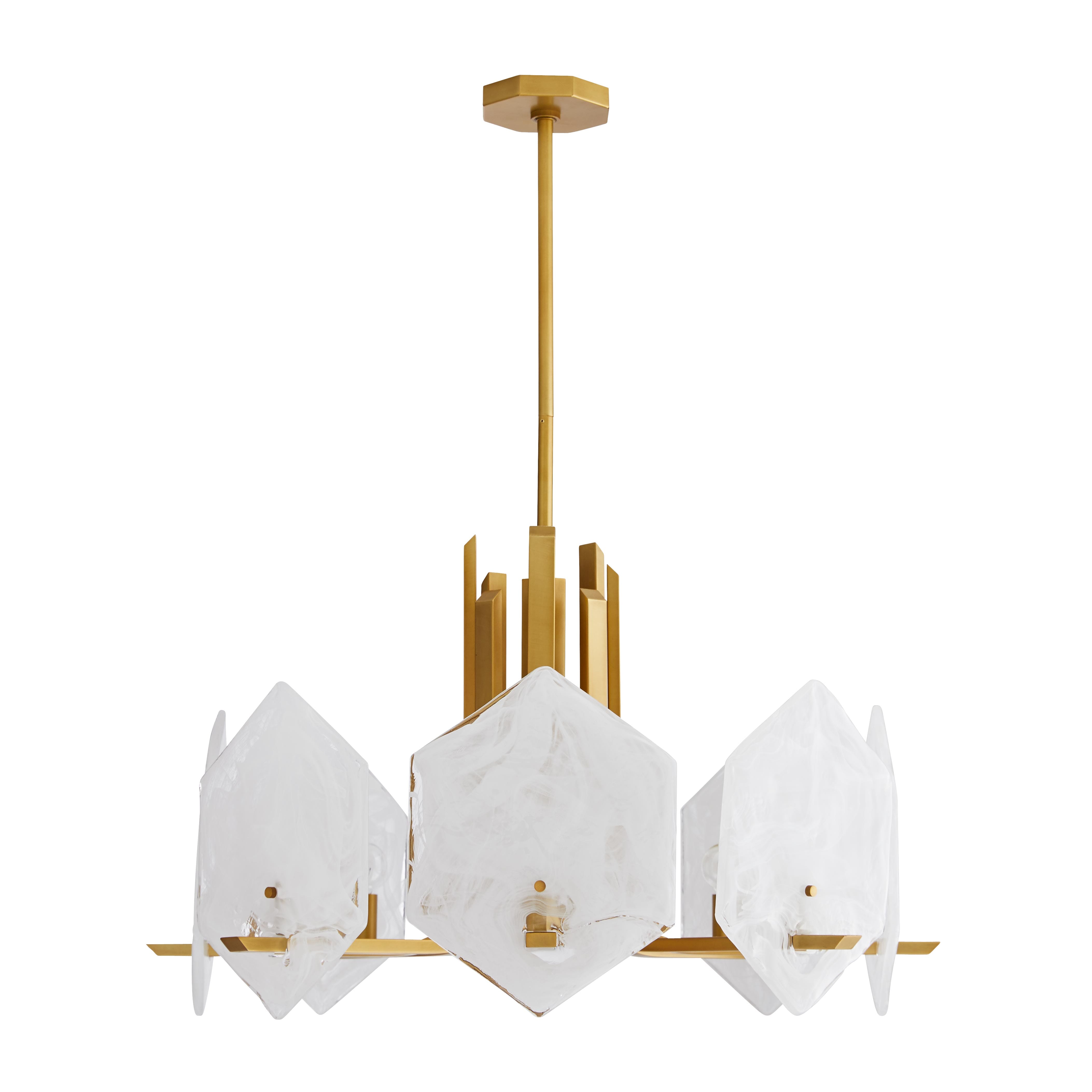 Arteriors Utopia 8-Light Chandelier in Antique Brass