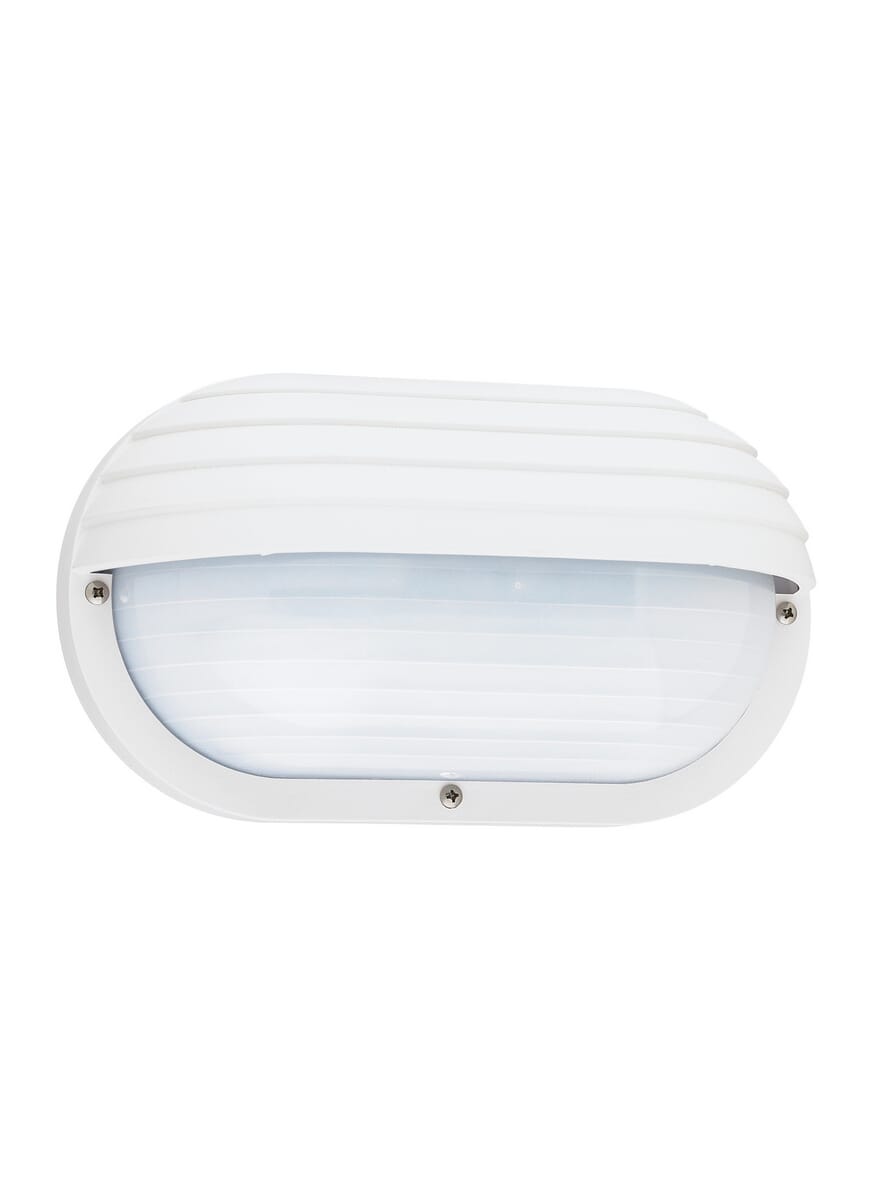 Sea Gull Bayside 5" Outdoor Wall Light in White