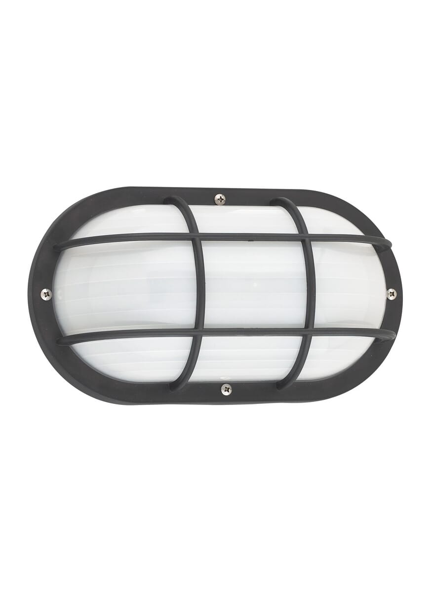 Sea Gull Bayside 5" Outdoor Wall Light in Black