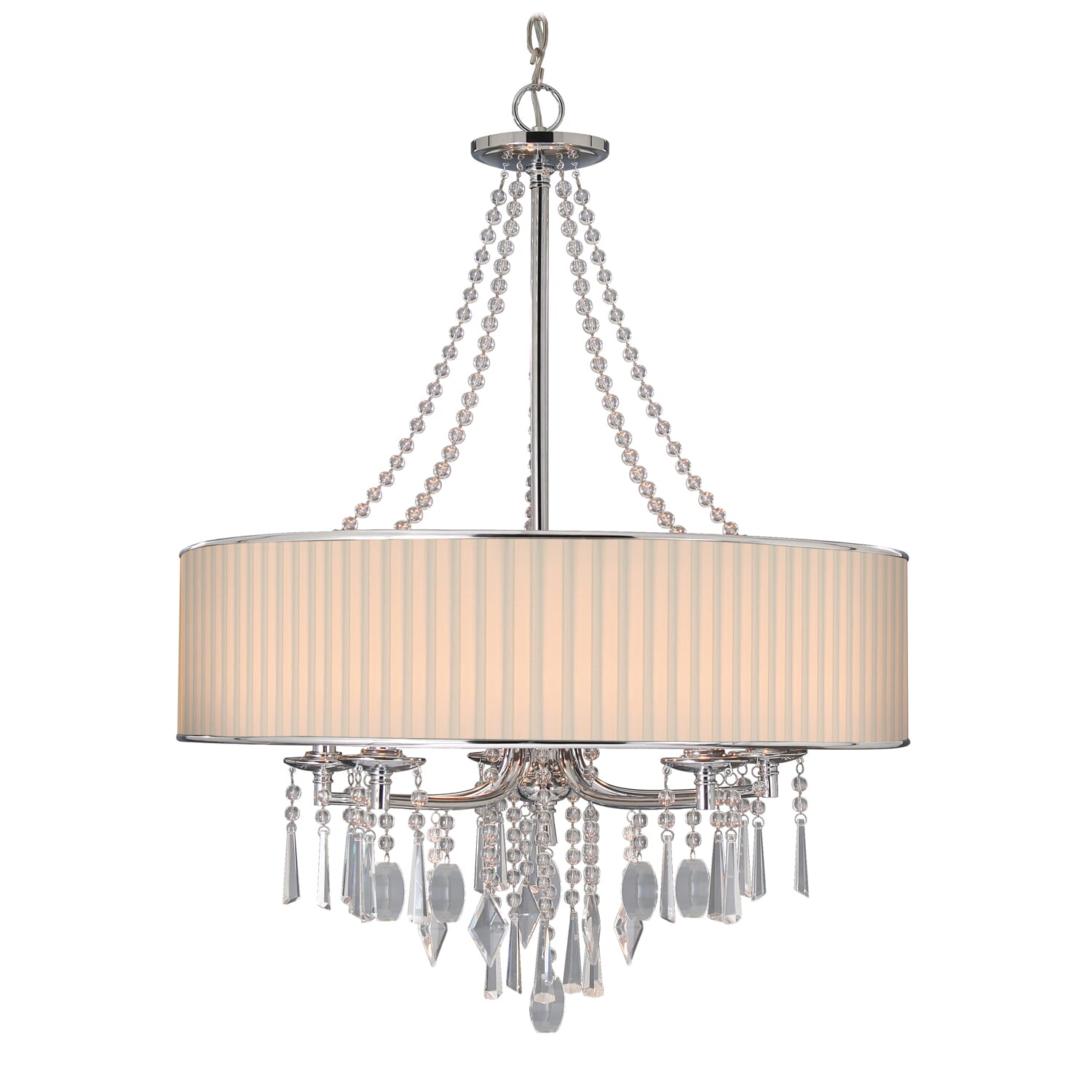 Golden Echelon 5-Light Chandelier in Chrome