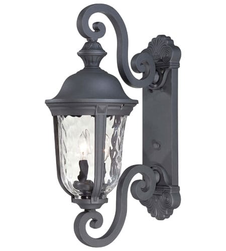 The Great Outdoors Ardmore 2-Light 25" Outdoor Wall Light in Black