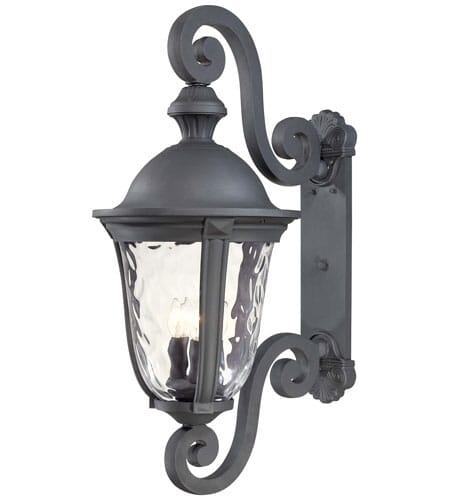 The Great Outdoors Ardmore 3-Light 32" Outdoor Wall Light in Black