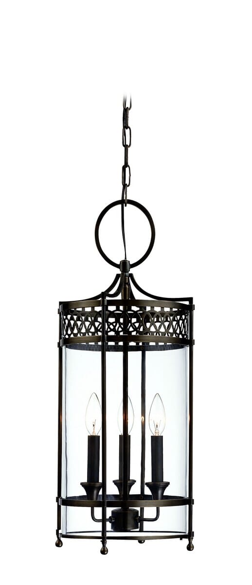 Hudson Valley Amelia 3-Light 25" Pendant Light in Distressed Bronze