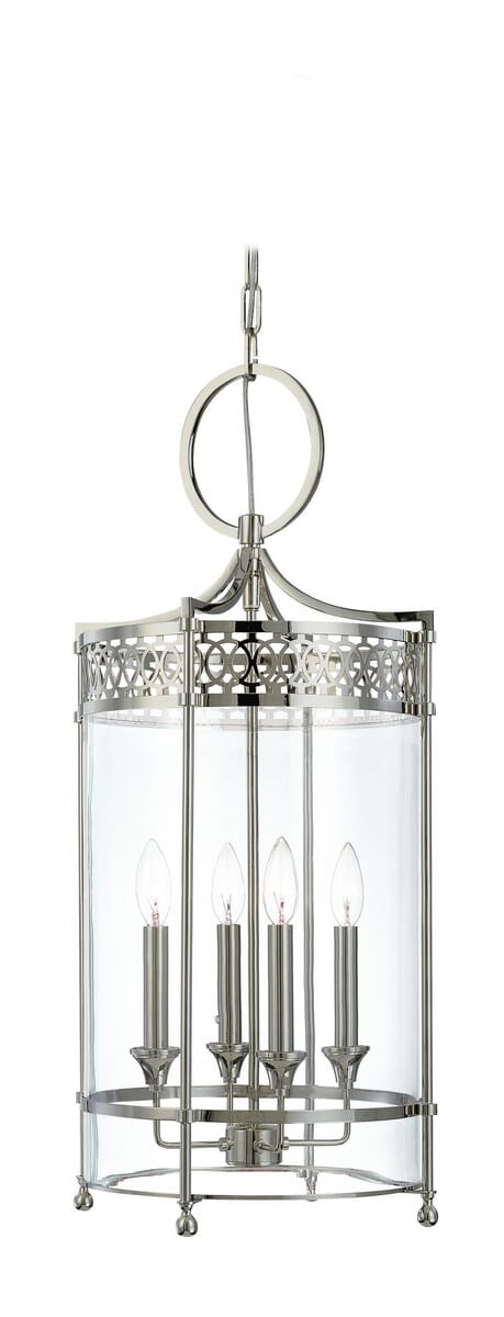 Hudson Valley Amelia 4-Light 28" Pendant Light in Polished Nickel