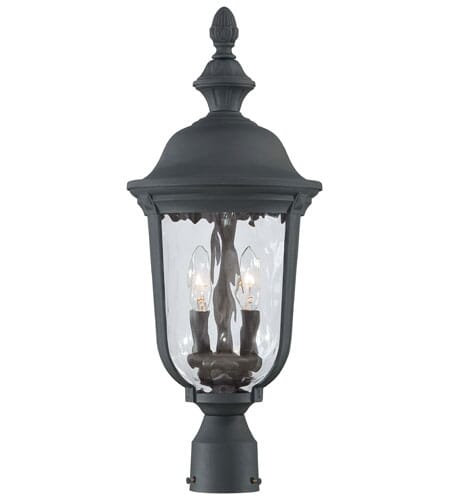 The Great Outdoors Ardmore 2-Light 24" Outdoor Post Light in Black