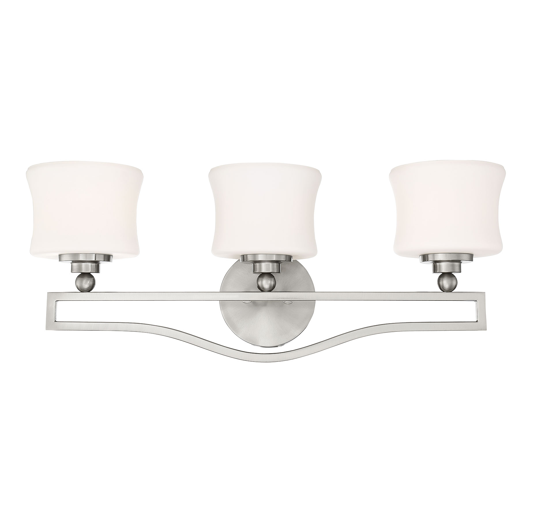 Savoy House Terrell 3-Light Bathroom Vanity Light in Satin Nickel