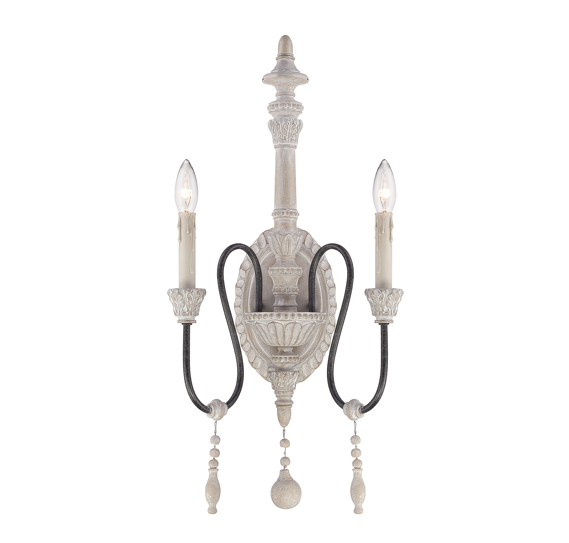 Savoy House Ashland 2-Light Wall Sconce in White Washed Driftwood