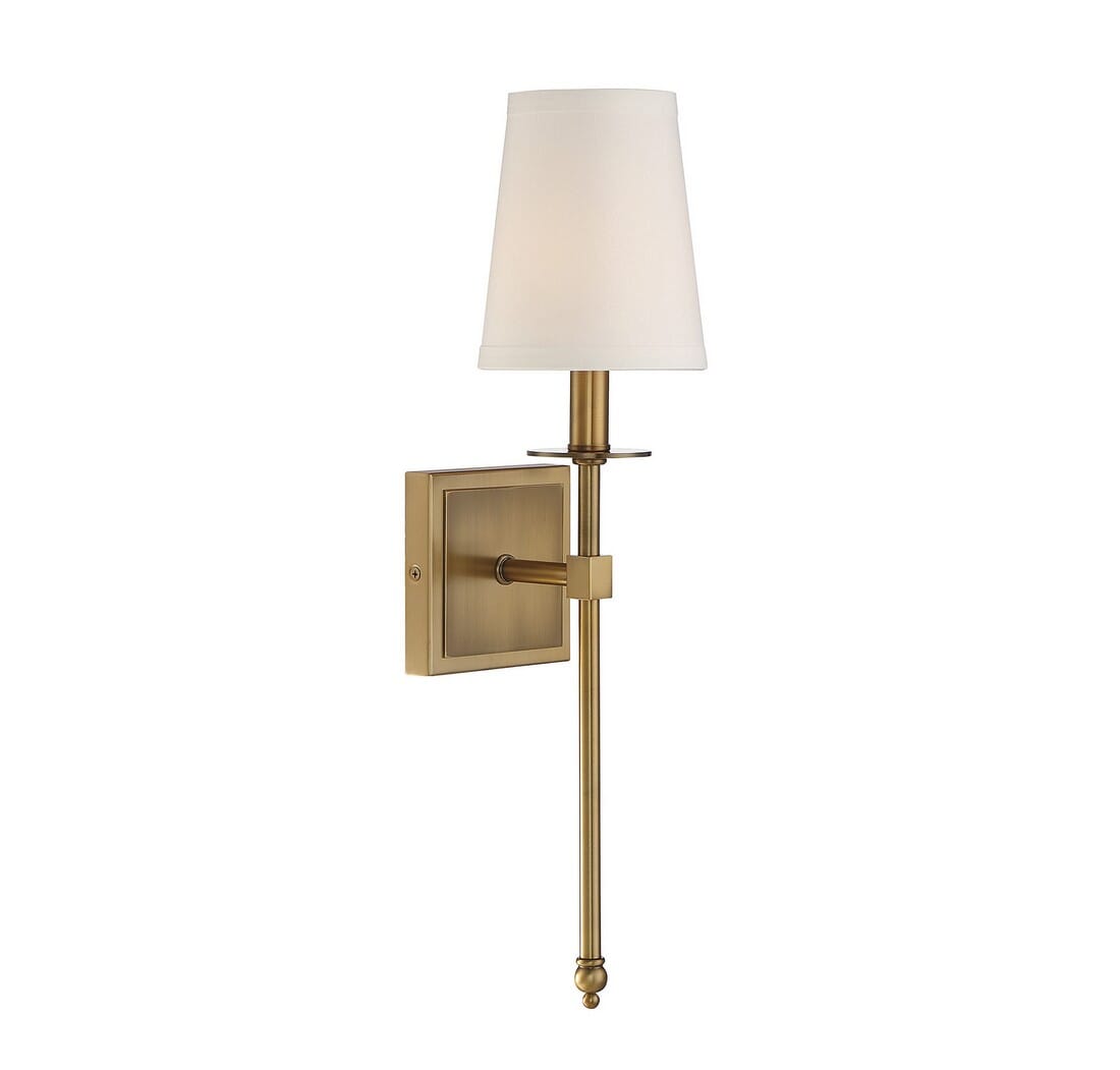 Trade Winds Hamilton 1-Light Wall Sconce in Natural Brass