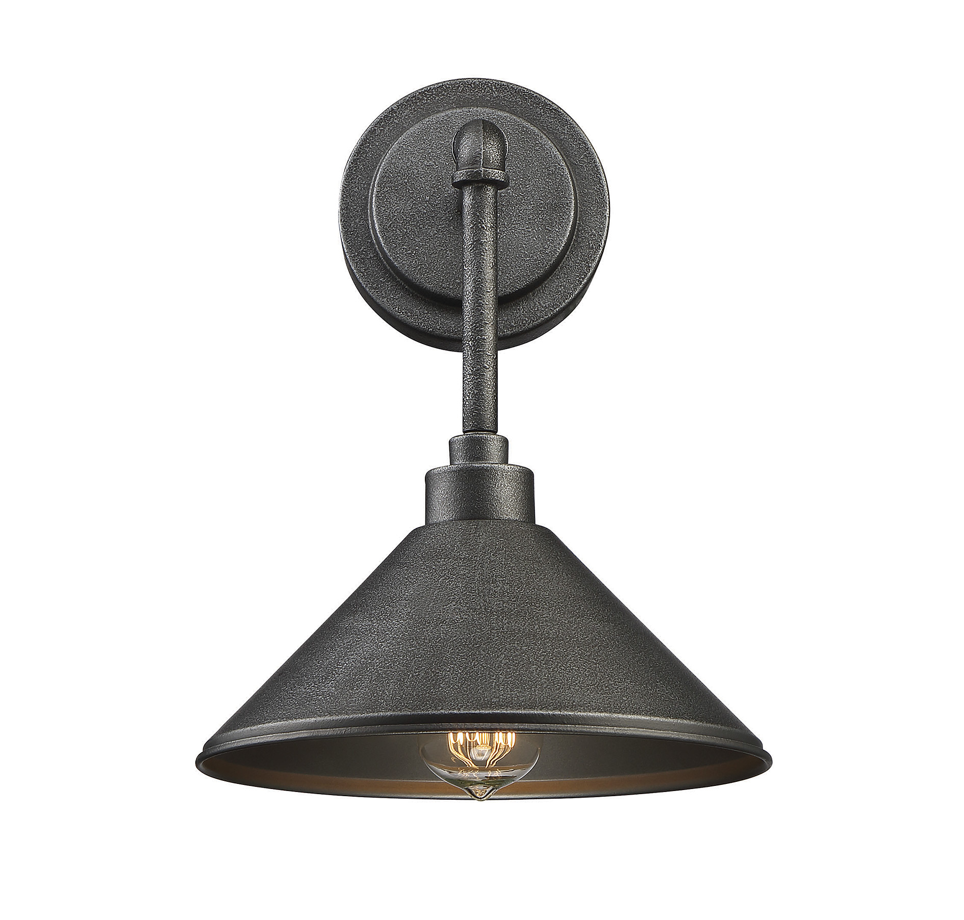 Savoy House Dansk 1-Light Damp Rated Sconce in Galvanized Metal