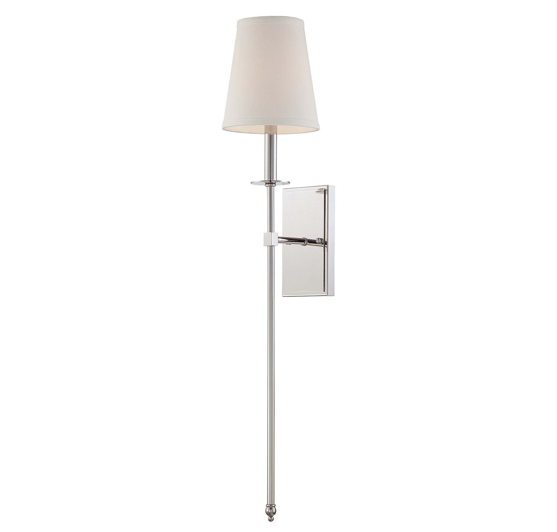 Savoy House Monroe Long Wall Sconce in Polished Nickel