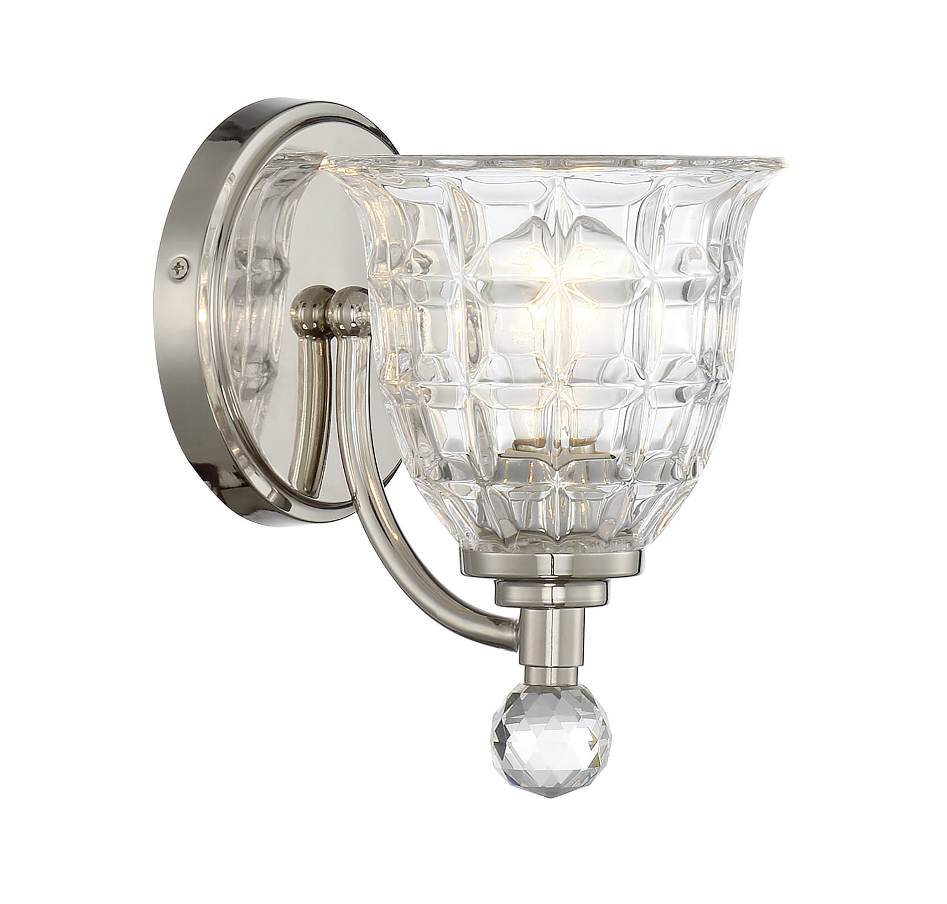 Savoy House Birone Wall Sconce in Polished Nickel