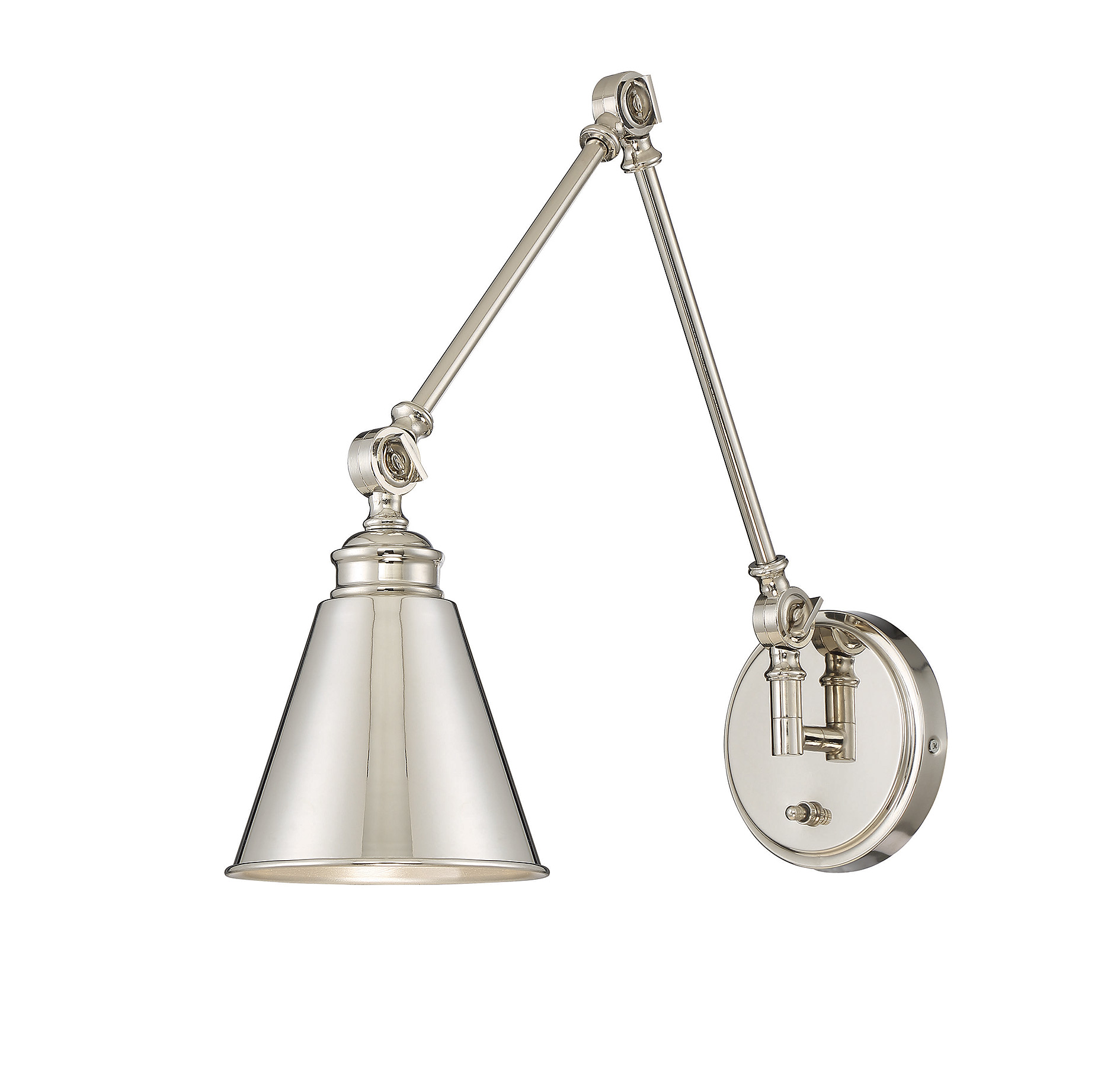 Savoy House Morland Adjustable Wall Sconce in Polished Nickel