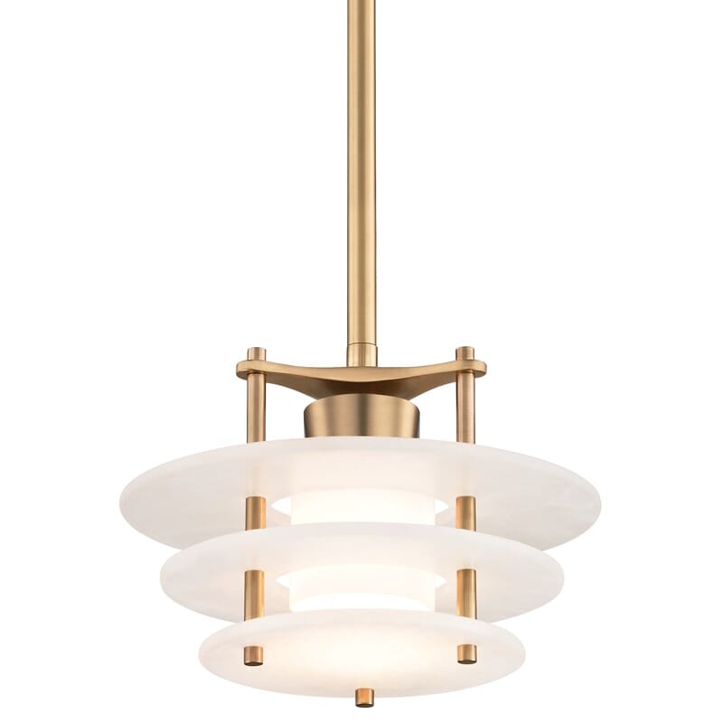 Hudson Valley Gatsby 9" Pendant Light in Aged Brass