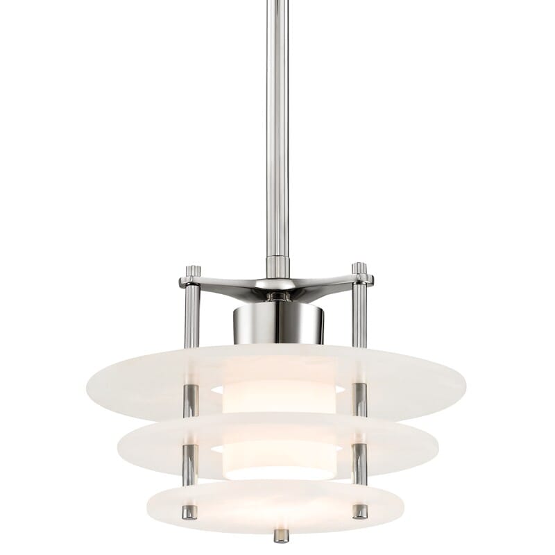 Hudson Valley Gatsby 9" Pendant Light in Polished Nickel