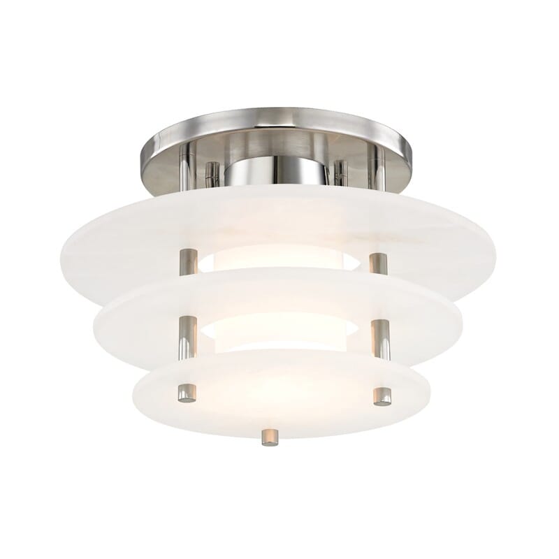 Hudson Valley Gatsby 12" Ceiling Light in Polished Nickel