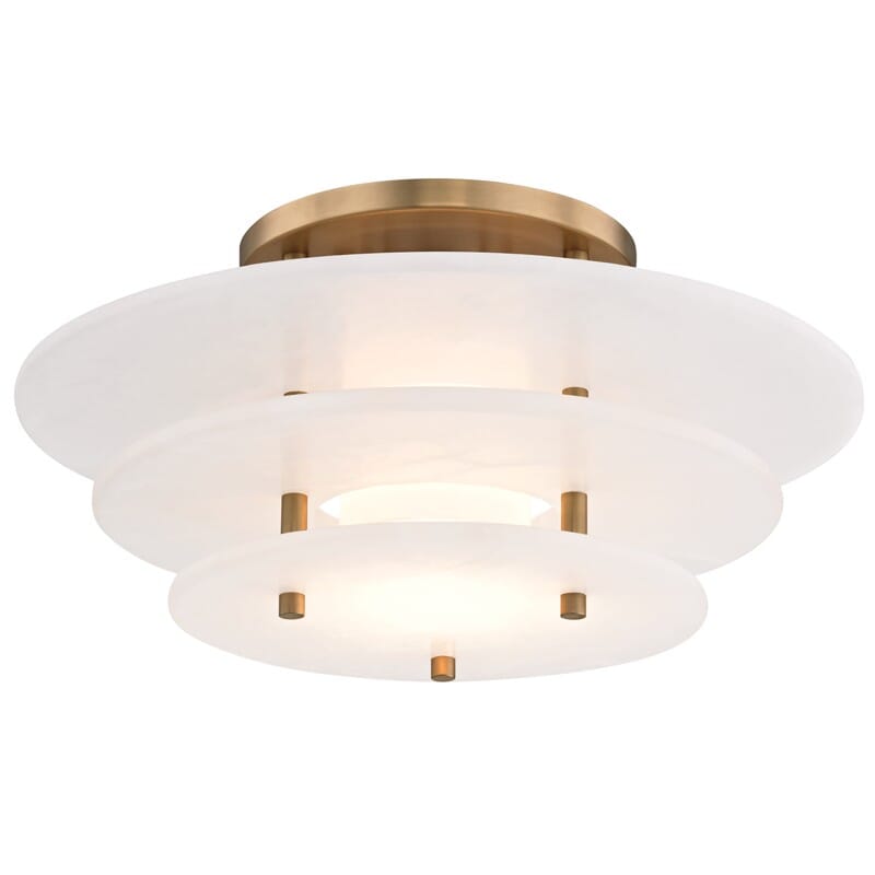Hudson Valley Gatsby 16" Ceiling Light in Aged Brass
