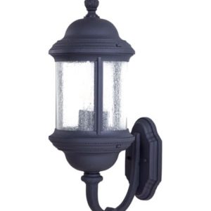 The Great Outdoors Hancock 3-Light 23" Outdoor Wall Light in Black