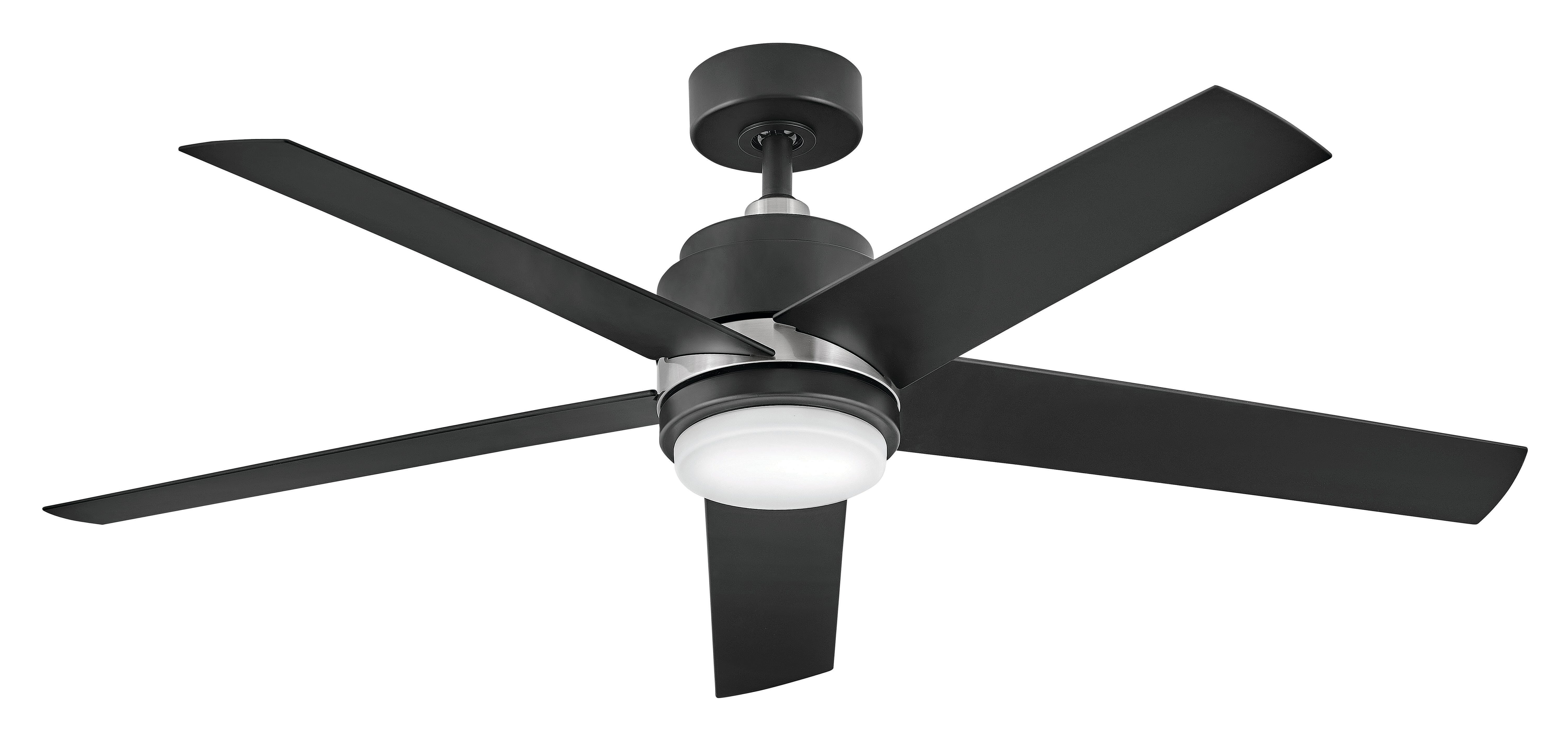 Hinkley Tier LED 54" Indoor/Outdoor Ceiling Fan in Matte Black