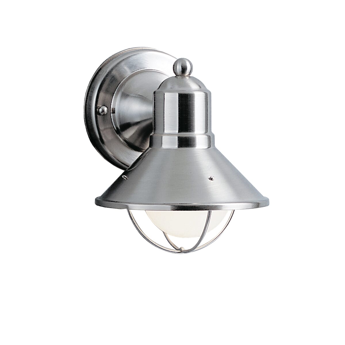 Kichler Seaside 1-Light 7.5" Small Outdoor Wall in Brushed Nickel