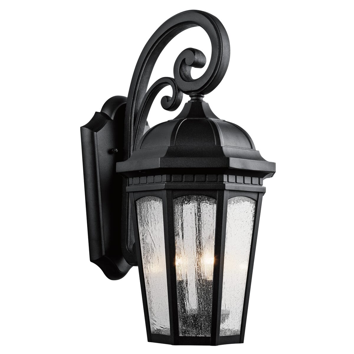 Kichler Courtyard 3-Light 22.25" Outdoor XLarge Wall in Textured Black