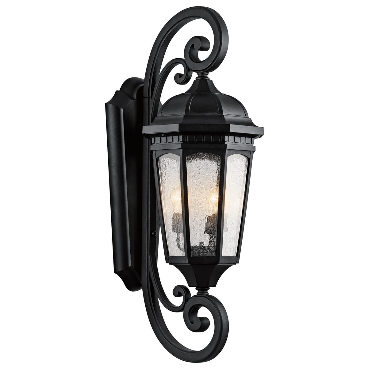 Kichler Courtyard 3-Light 40.25" Outdoor XLarge Wall in Textured Black