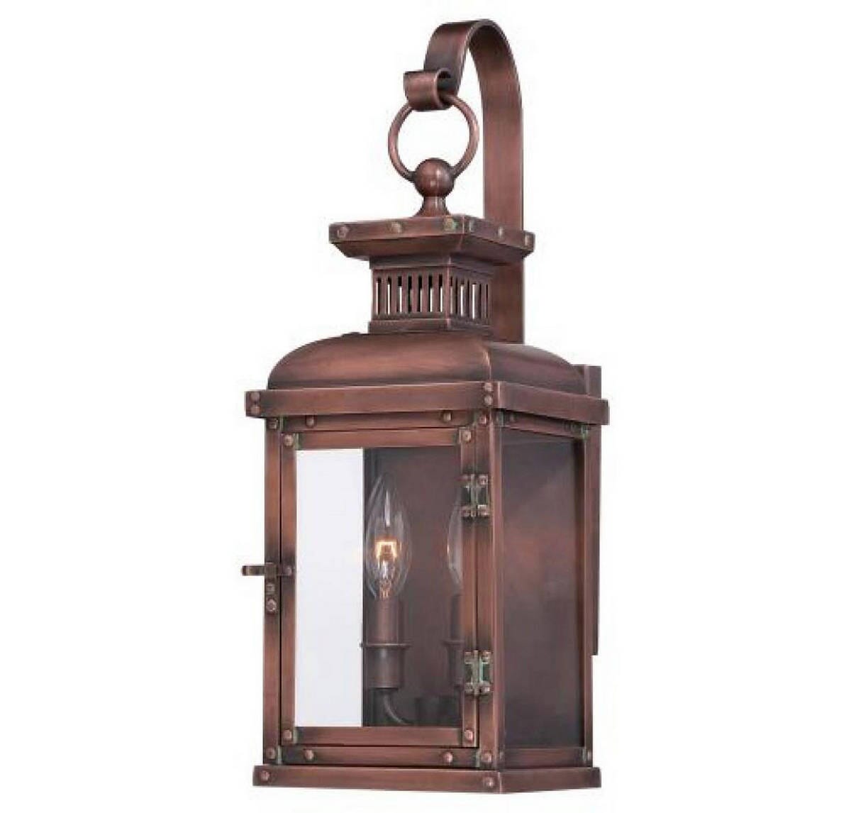 The Great Outdoors Copperton 2-Light 18" Outdoor Wall Light in Manhattan Copper