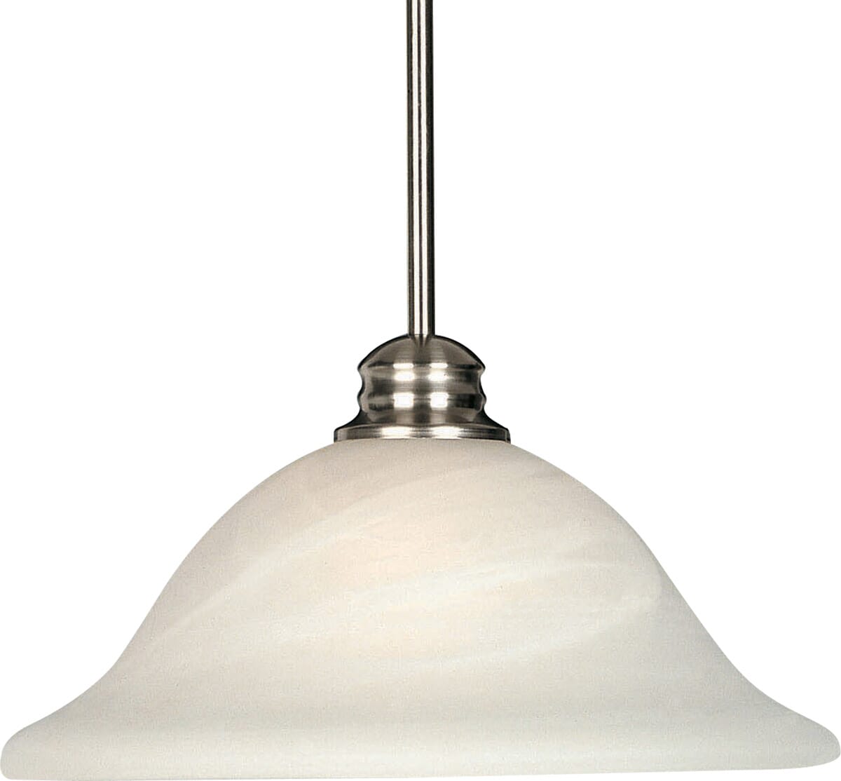 Maxim Lighting Essentials Marble Pendant in Satin Nickel