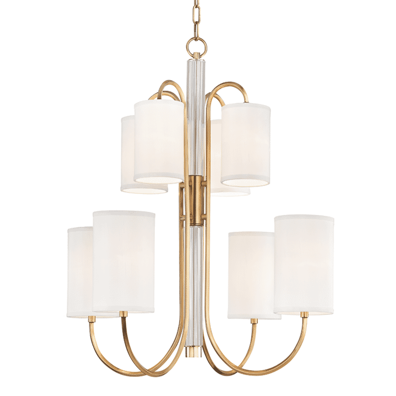 Hudson Valley Junius 8-Light Chandelier in Aged Brass