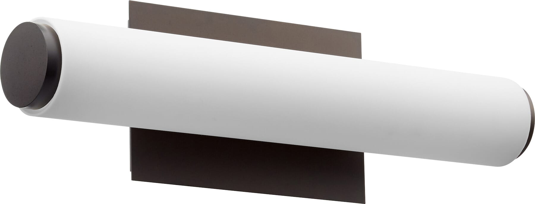 Quorum Transitional 5" Bathroom Vanity Light in Oiled Bronze with Matte White Acrylic