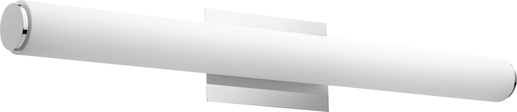 Quorum Transitional 2-Light 5" Bathroom Vanity Light in Polished Nickel with Matte White Acrylic