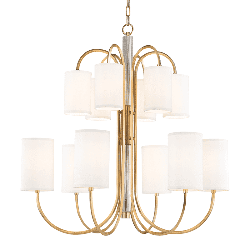 Hudson Valley Junius 12-Light Chandelier in Aged Brass