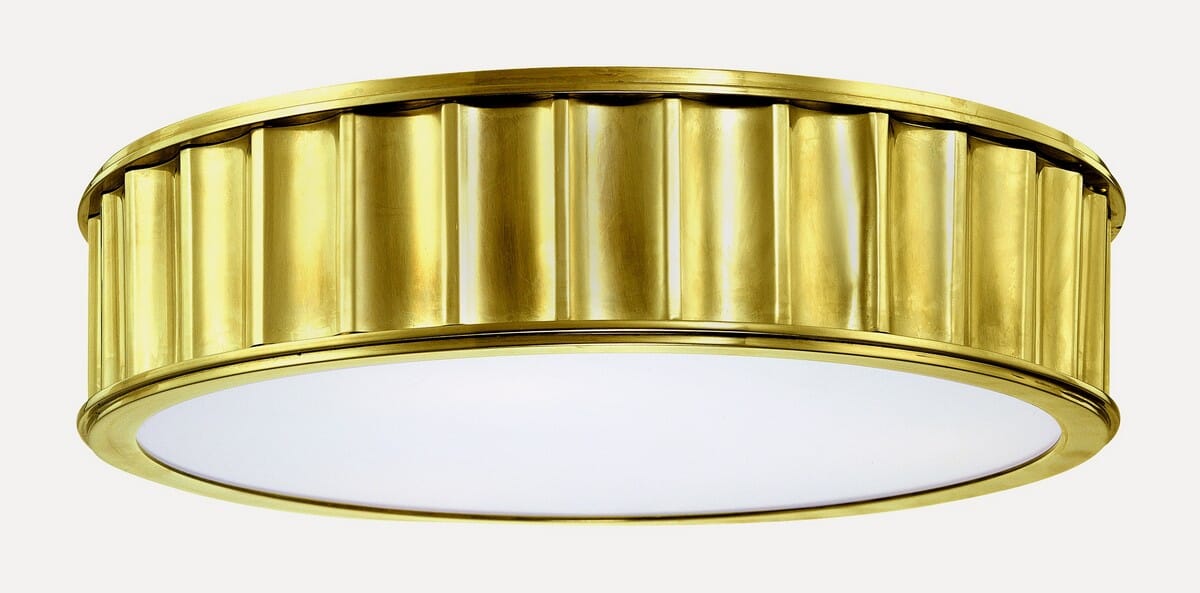 Hudson Valley Middlebury 3-Light 16" Ceiling Light in Aged Brass